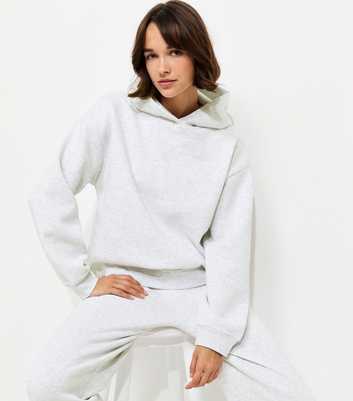 Grey Marl Cotton Rich Long Sleeve Hoodie