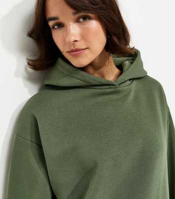 Dark Khaki Cotton Rich Long Sleeve Hoodie