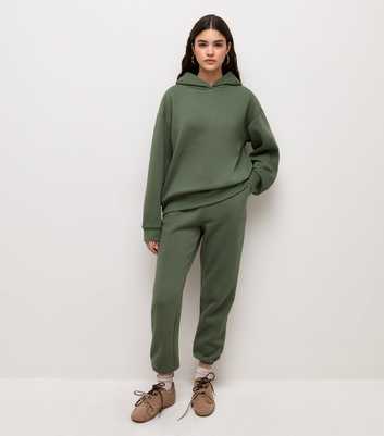 Dark Khaki Cotton Rich Cuffed Joggers