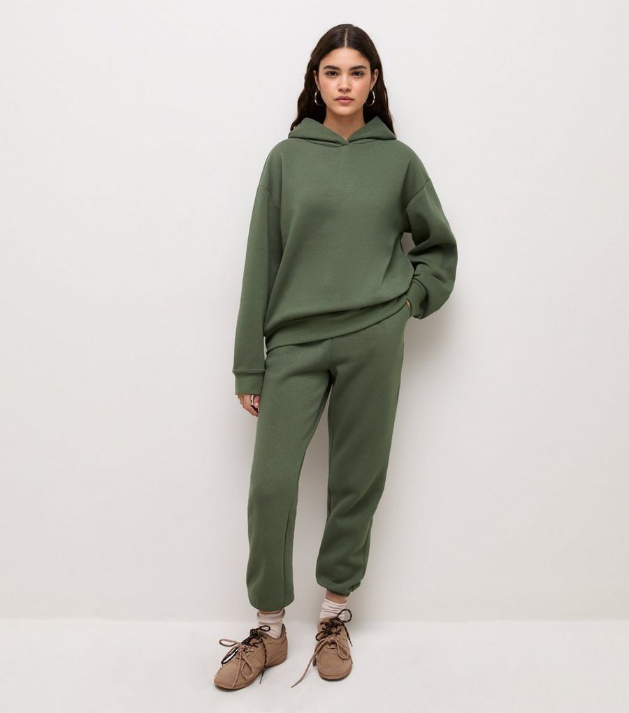 Dark Khaki Cotton Rich Cuffed Joggers