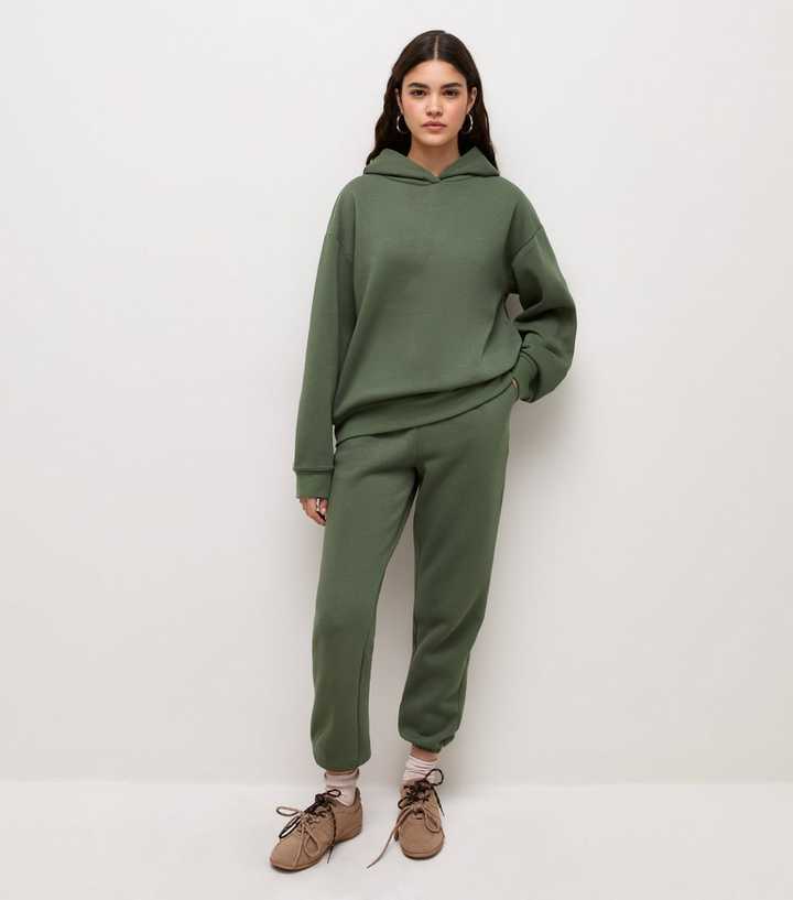 Dark Khaki Cotton Rich Cuffed Joggers