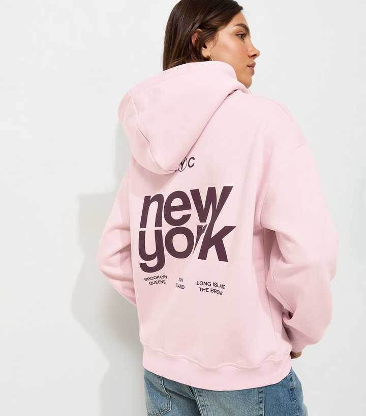 Light Pink Cotton Rich New York Hoodie