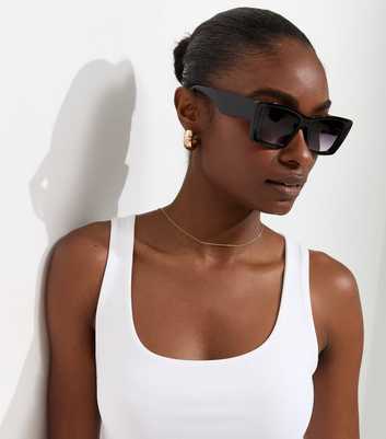 White Scoop Neck Slinky Jersey Vest Top