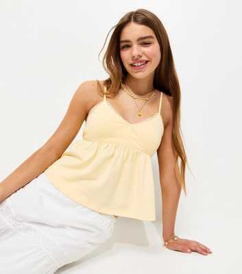 Girls Light Yellow Triangle Cami Vest Top