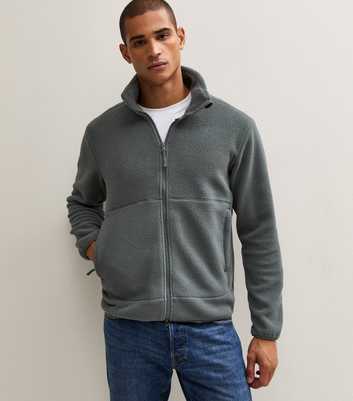 Only & Sons Teal Fleece Long Sleeve Jacket