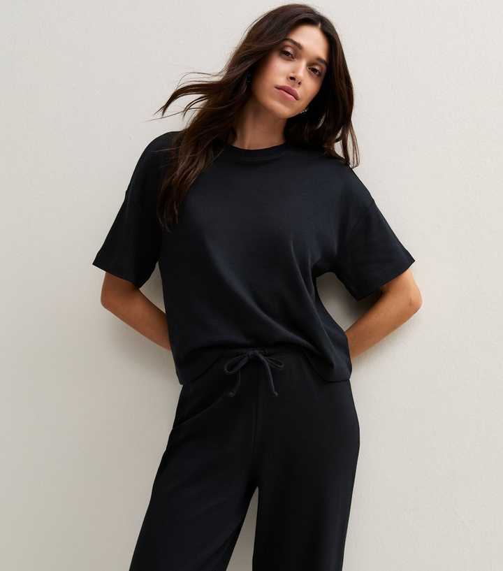 Premium Black Heavyweight Cotton Boxy Fit T-Shirt