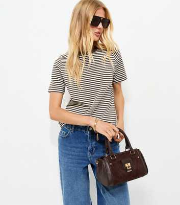Premium Cream Heavyweight Cotton Striped T-Shirt