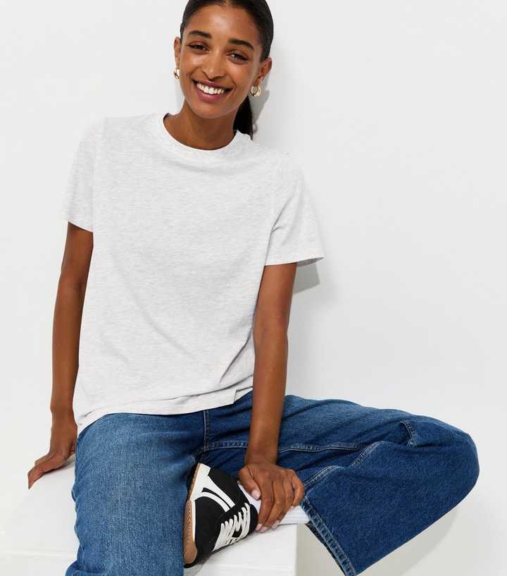 Grey Marl Cotton T-Shirt
