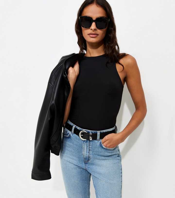 Black Jersey Racer Bodysuit
