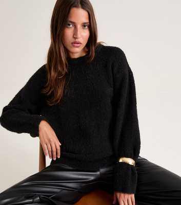 Premium Black With Wool Pillow Jumper