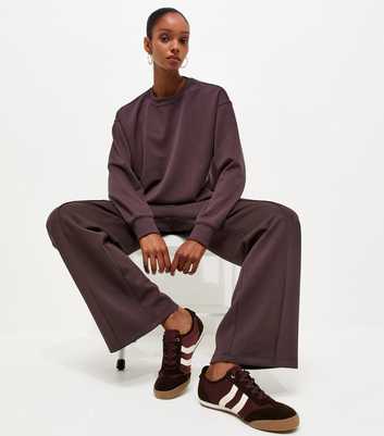 Premium Dark Burgundy Wide Leg Joggers
