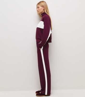 Premium Red Side Stripe Wide Leg Trousers