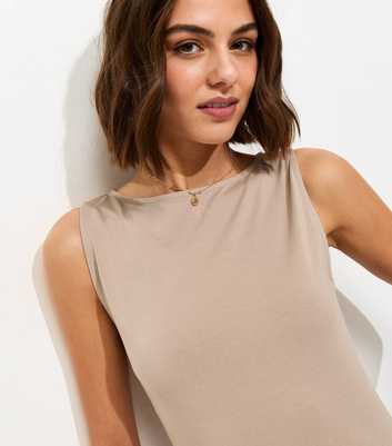 Light Pink Cotton Rich Slash Neck Vest