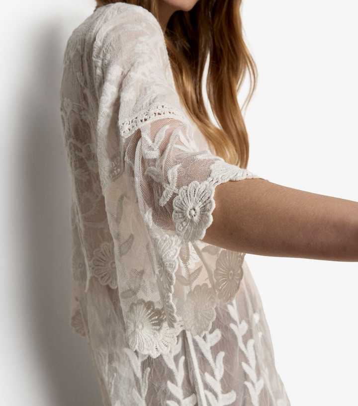 sachin and babi light blue dress Sheer Floral Embroidered Dress. For Sale at Ruby Lane main image 0