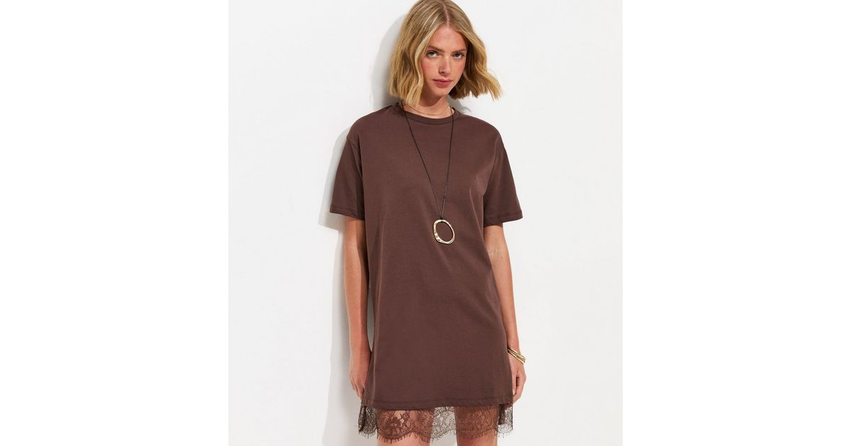 dark brown t shirt dress Lace Hem Trim Mini T-Shirt Color:Dusty Blue Paisley Scarf navy blue homecoming dress Disney Minnie Mouse Baby Defined waist Maxi Color