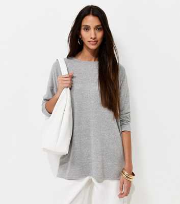 Light Grey Soft Touch Long Sleeve Top