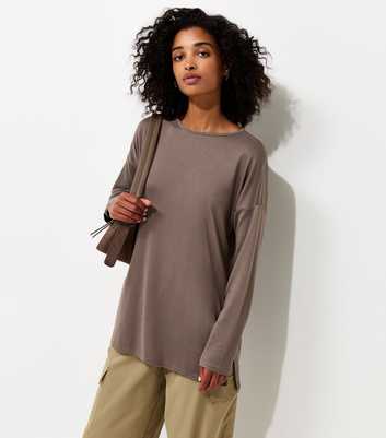 Dark Mink Soft Touch Long Sleeve Top