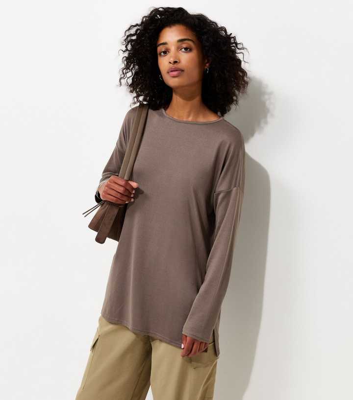 Dark Mink Soft Touch Long Sleeve Top