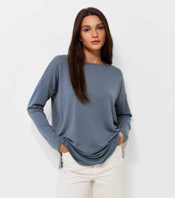 Blue Soft Touch Long Sleeve Top