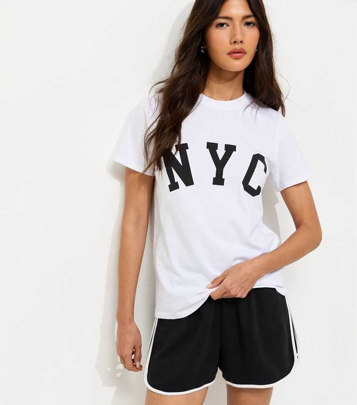 White NYC Regular Cotton T-Shirt 