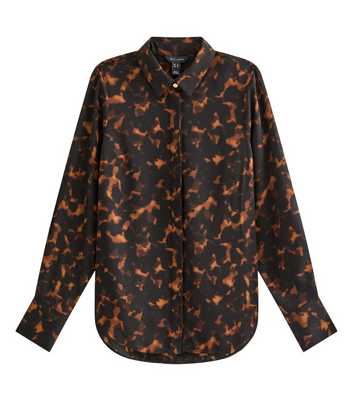 Black Tortoiseshell Print Long Sleeve Shirt