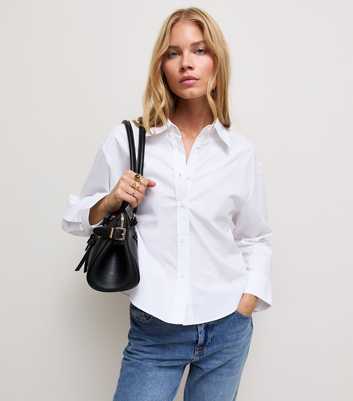 White Cotton Long Sleeve Shirt