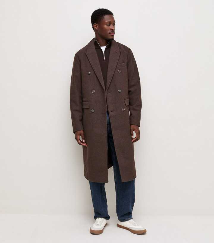 Dark Brown Longline Tailored Coat