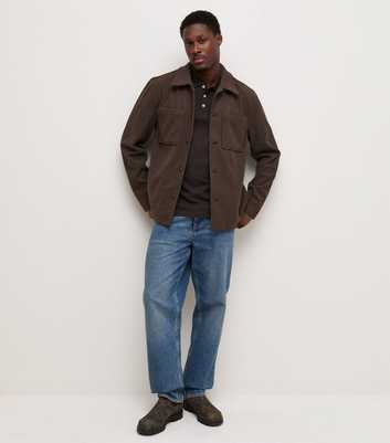 Dark Brown Button Front Shacket