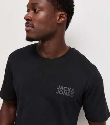 Jack & Jones Black Organic Cotton Chest Logo T-Shirt
