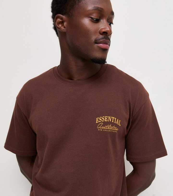 Jack & Jones Dark Burgundy Organic Cotton Essential Aesthetics T-Shirt