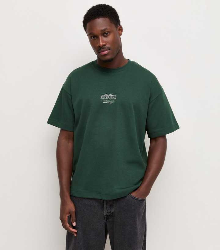 Jack & Jones Dark Green Cotton Rich Apparel Logo T-Shirt