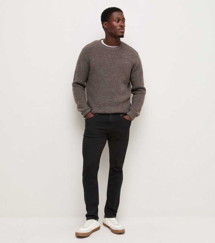 Jack & Jones Black Cotton Rich Slim Fit Jeans