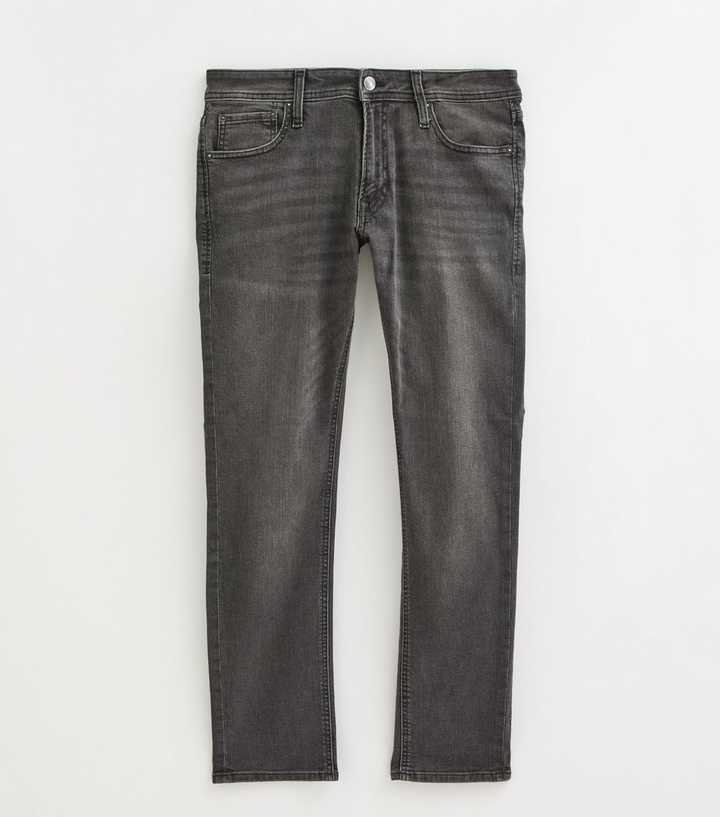 Jack & Jones Black Cotton Rich Slim Fit Jeans