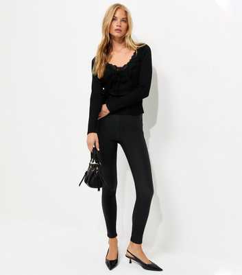 Black Coated Emilee Jeggings