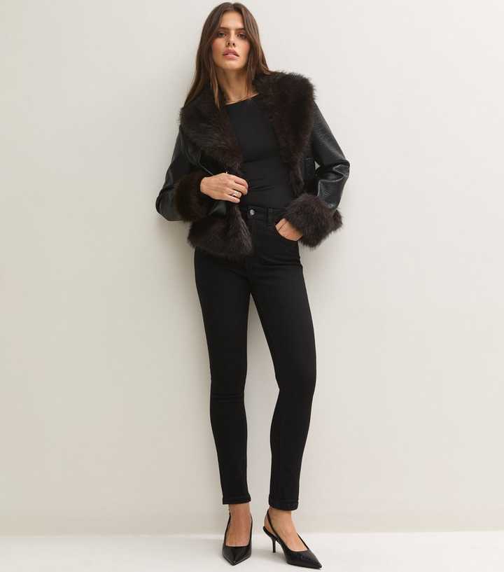 Black Cotton Rich Slim Leg Cigarette Jeans