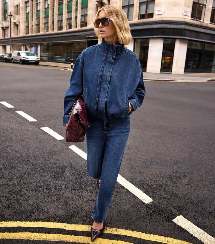 Blue Cotton Rich Cigarette Slim Leg Jeans