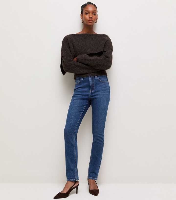 Blue Cotton Rich Slim Leg Cigarette Jeans