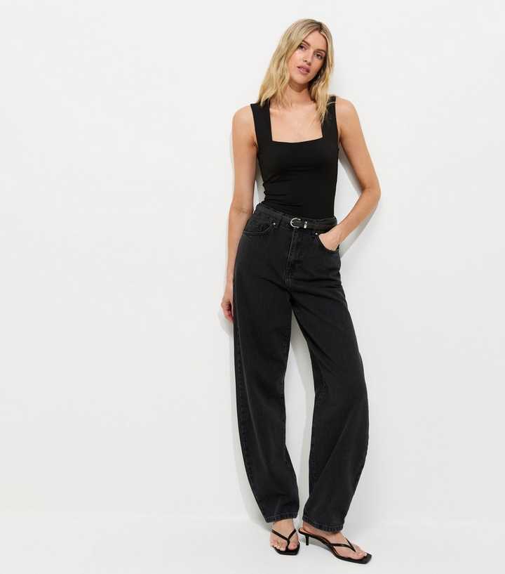 Tall Black Blake Barrel Leg Jeans