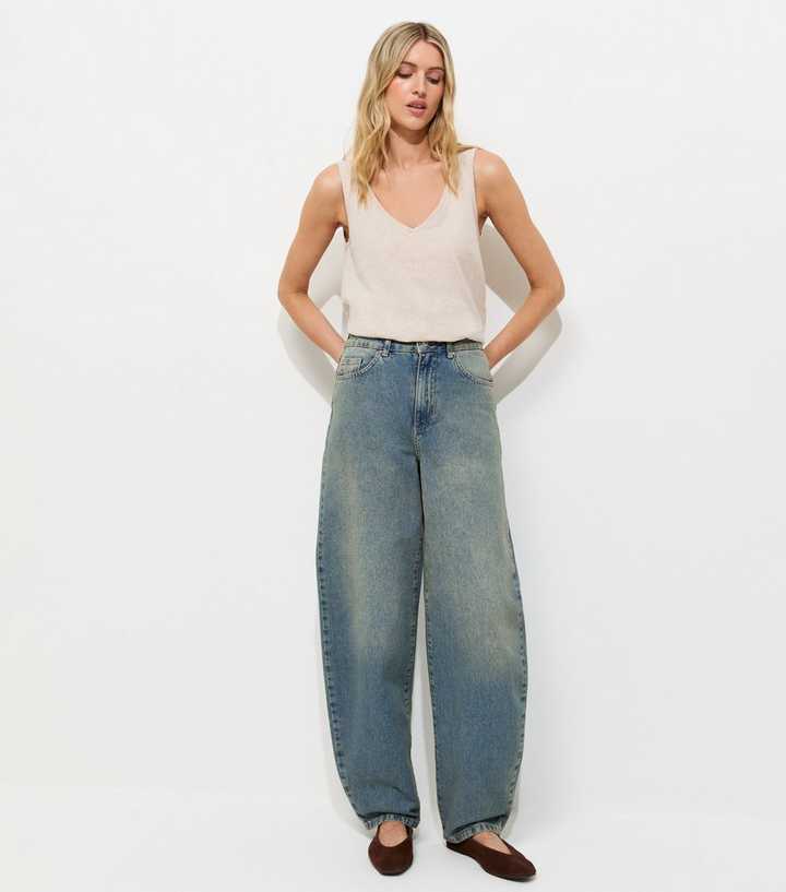 Tall Blue Blake Barrel Leg Jeans