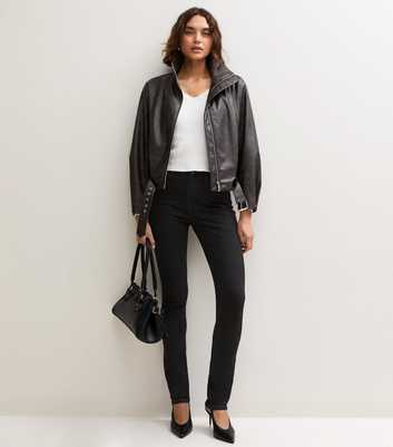 Tall Black Cotton Rich Cigarette Slim Leg Jeans