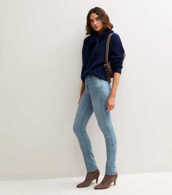 Tall Blue Cotton Rich Cigarette Slim Leg Jeans