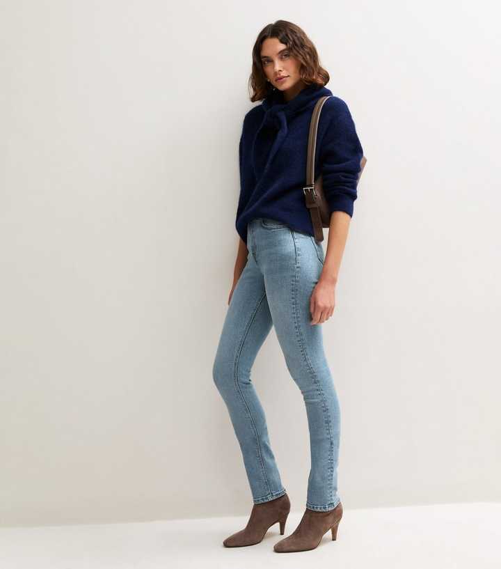 Tall Blue Cotton Rich Cigarette Slim Leg Jeans