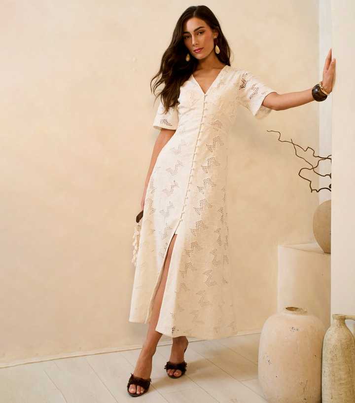 tan lace up dress Beige 1930s Solid Lace-Up Swim Dress main image 1