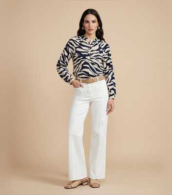 Urban Bliss Navy Zebra Print Shirt