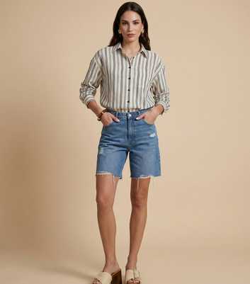 Urban Bliss Grey Striped Shirt