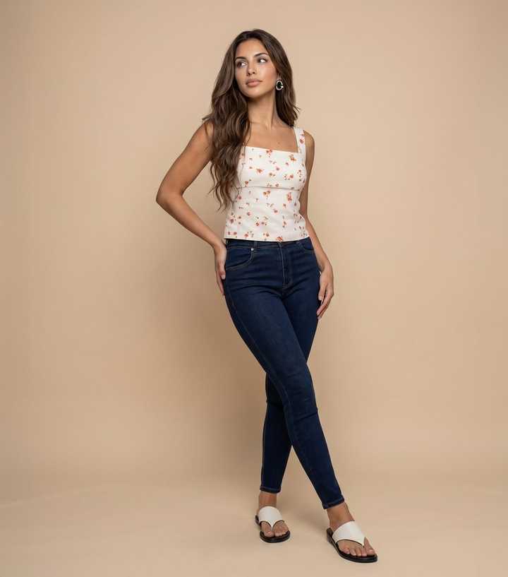 Urban Bliss Dark Blue Skinny Jeans