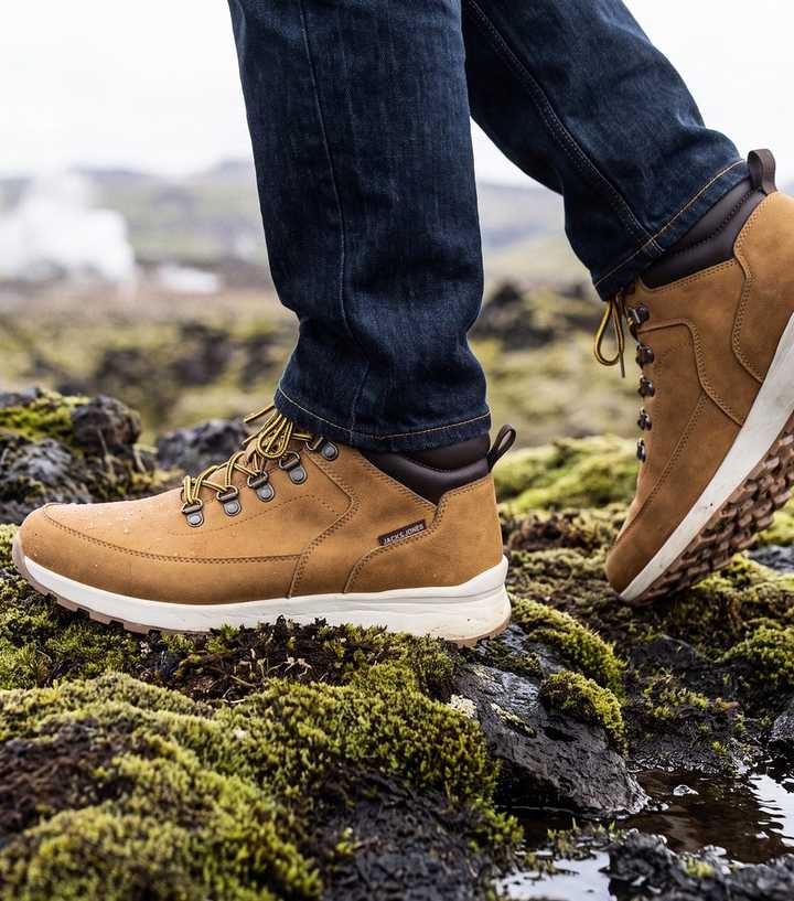 Jack & Jones Tan Faux Leather Eaton Ankle Boots