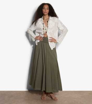Apricot Dark Khaki Midaxi Skirt Dress