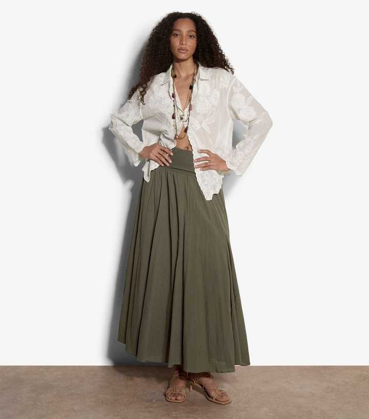 Apricot Dark Khaki Midaxi Skirt Dress