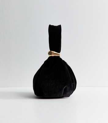 Black Velvet Wristlet Pouch
